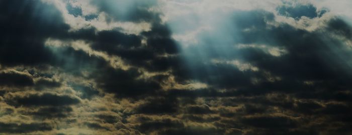 Low angle view of storm clouds in sky