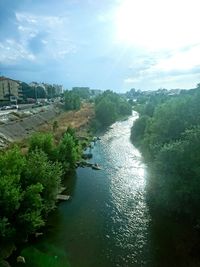 Scenic view of river against sky