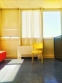 Empty chairs and table at home