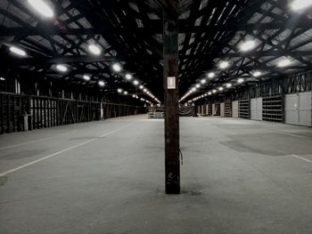 Underground walkway at night