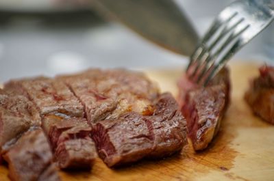 Close-up of food on table