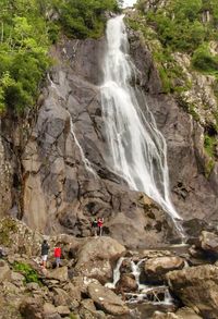 Scenic view of waterfall