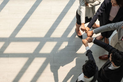 Low section of people standing outdoors