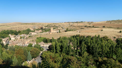 Mirador del valle del eresma viewpoint of the eresma valley in segovia, spain