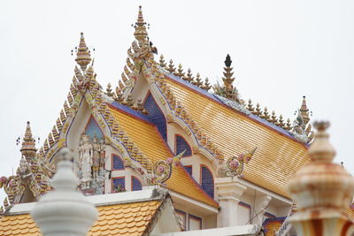 Low angle view of traditional building against clear sky