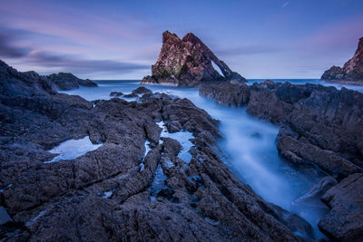 Rock formations in sea