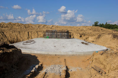 Wind turbine foundation.