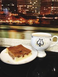 Cup of coffee on table