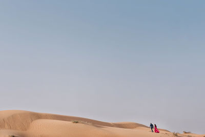 Scenic view of desert against sky