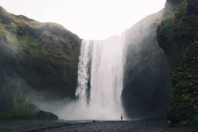 Scenic view of waterfall