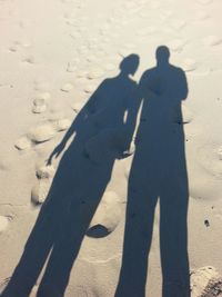 Shadow of man on wall