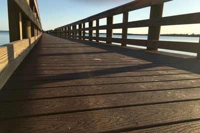 Wooden bridge over river