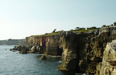 Rock formations in sea