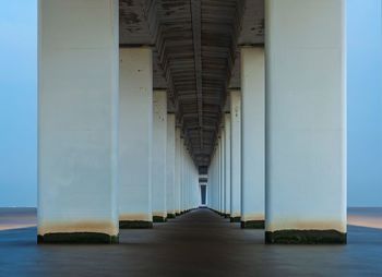 Bridge over sea against sky