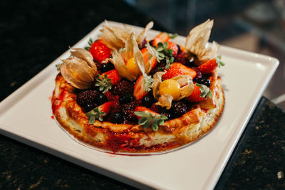 Close-up of food in plate