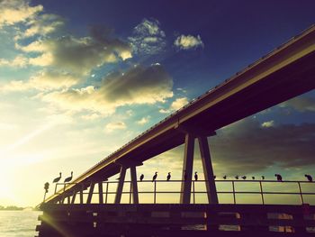 Low angle view of bridge against sky