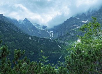 Morskie oko lake in the polish tatras.