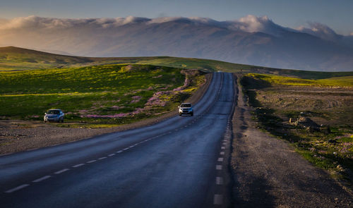 Road passing through mountains