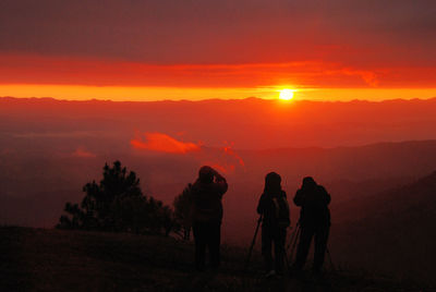 Scenic view of landscape at sunset