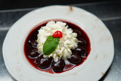 Close-up of fruit salad in bowl