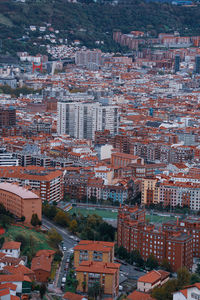 High angle view of cityscape