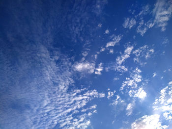 Low angle view of clouds in sky