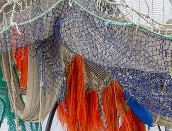 Full frame shot of fishing net