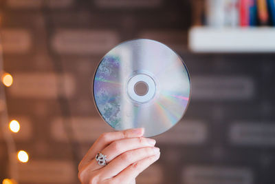 Close-up of hand holding bubble
