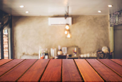 Empty table in restaurant