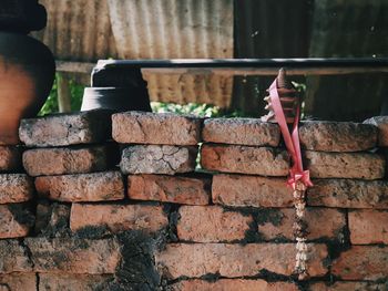 Close-up of stone wall