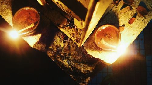 Close-up of fire