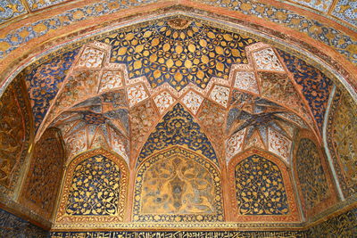 View of ornate ceiling of building