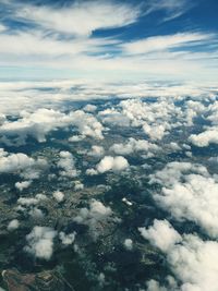 Aerial view of clouds against sky