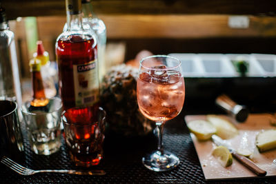 Close-up of drink on table