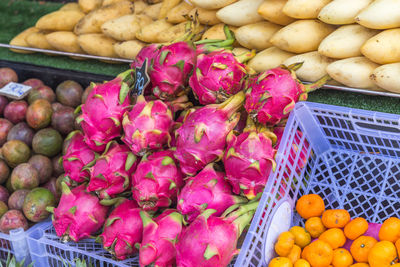Full frame shot of various vegetables for sale in market