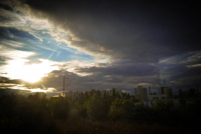 Built structure against sunset