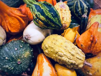 Full frame shot of pumpkins