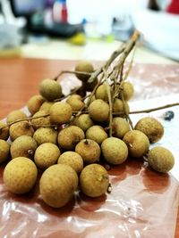 Close-up of fruits on table