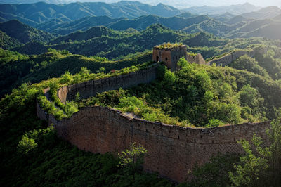 High angle view of fort