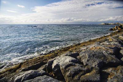 Scenic view of sea against sky