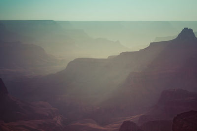 High angle shot of rocky landscape