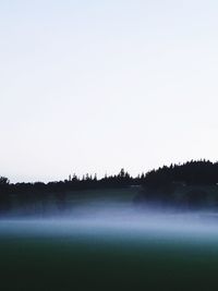 Scenic view of lake against clear sky