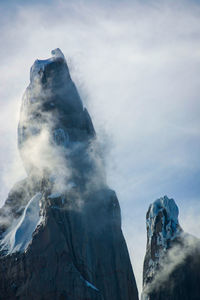 Low angle view of mountain against sky