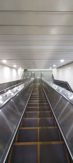 Low angle view of escalator