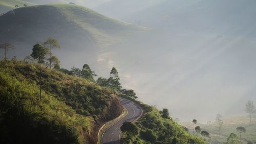 Road on mountain against sky