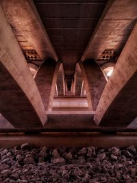 Low angle view of spiral staircase