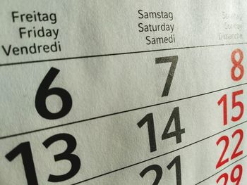 Close-up of text on paper