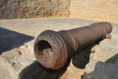 Close-up of old rusty metal