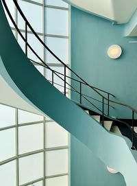 Low angle view of spiral staircase