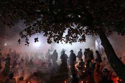 People's gathering at rakher upobash barodi lokhnath brahmachari ashram